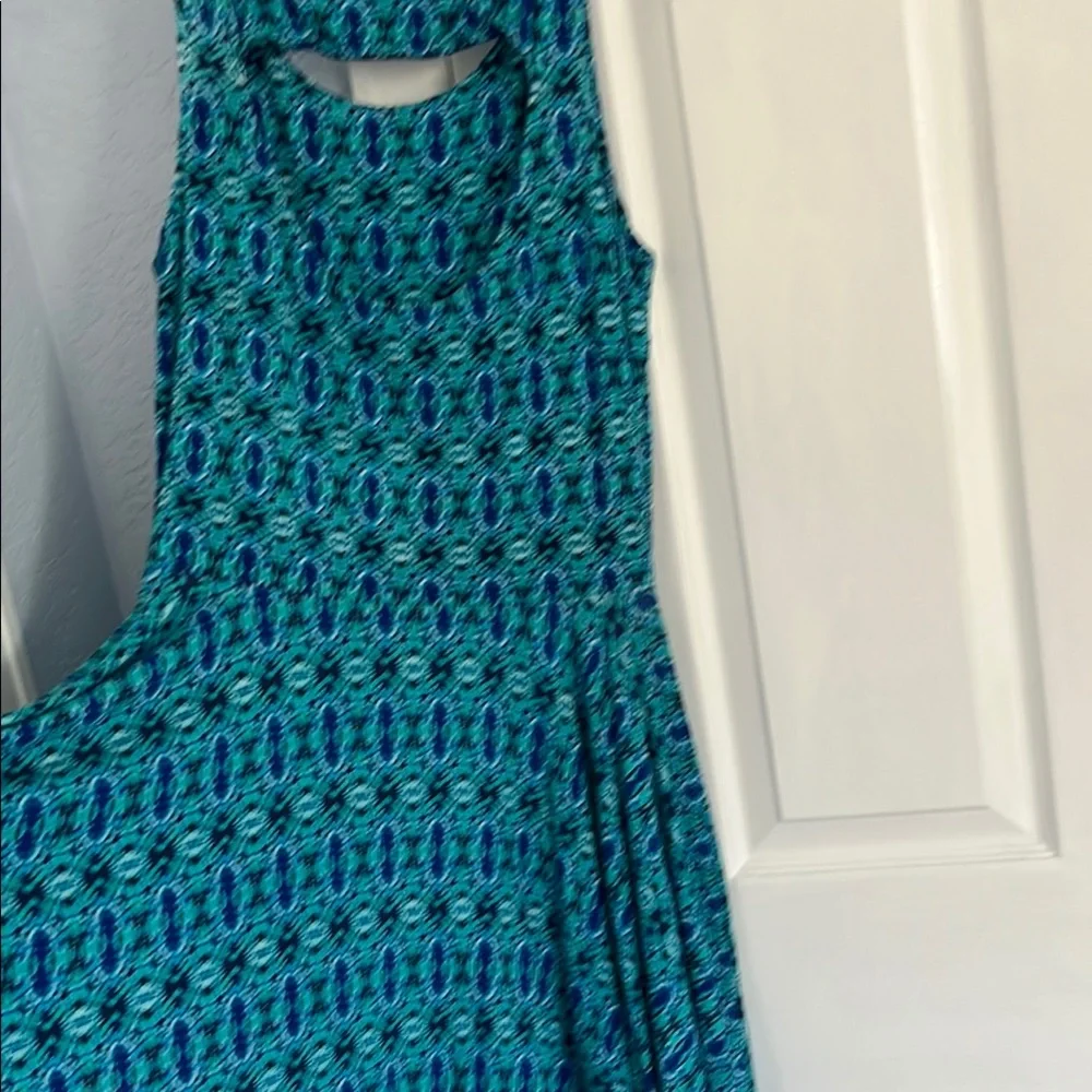 Cynthia Rowley Blue and Green Dress - Size Medium - Picture 6 of 6